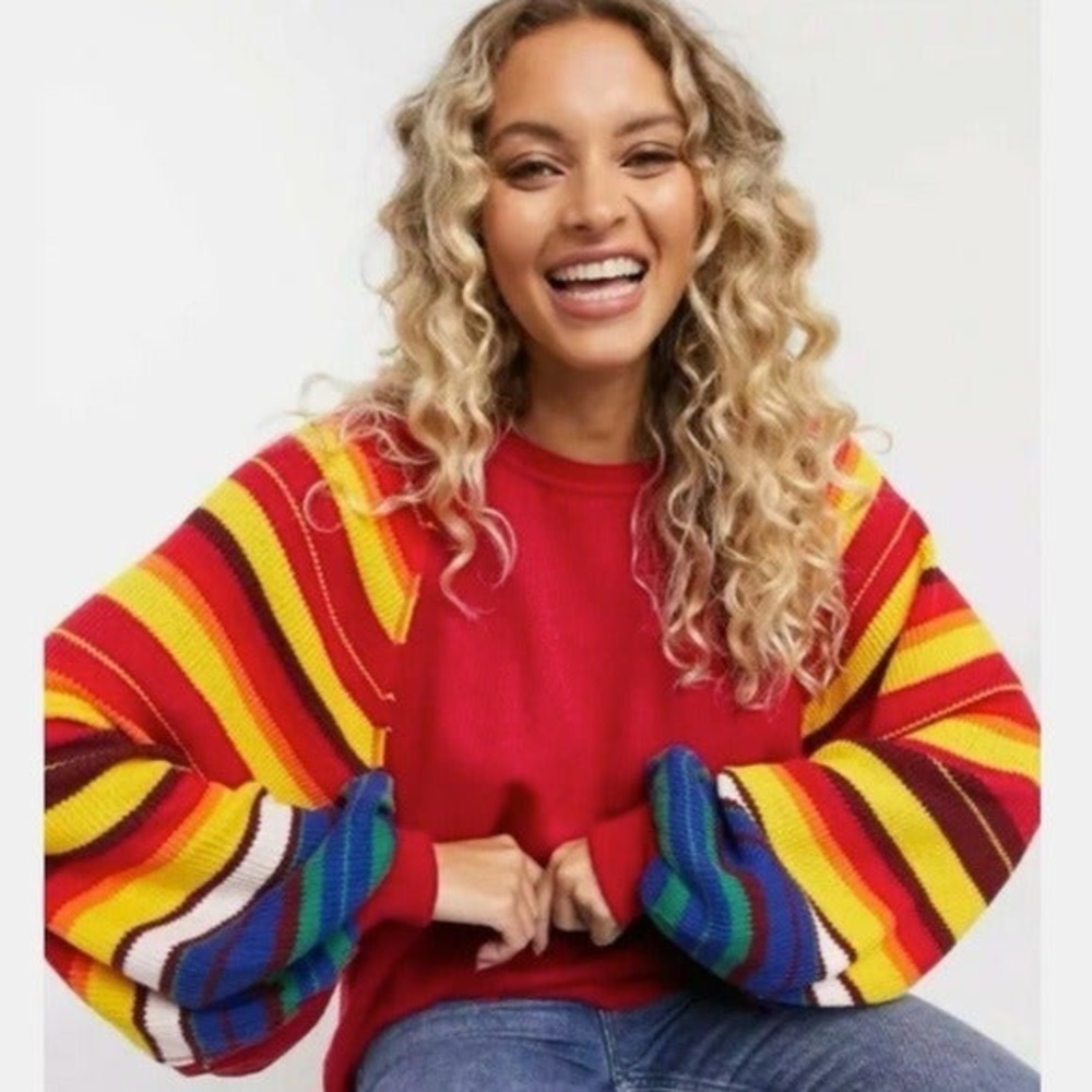 Free people Rainbow dreams shirt. long sleeve